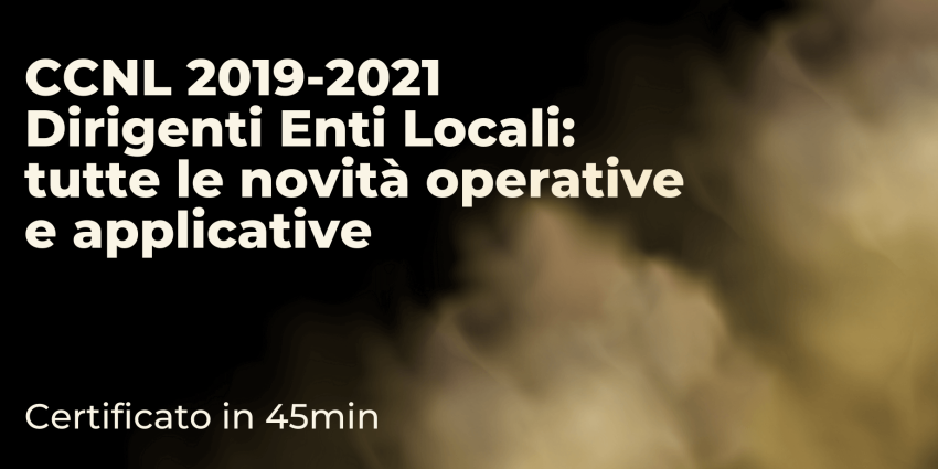 CCNL 2019-2021 Dirigenti Enti locali