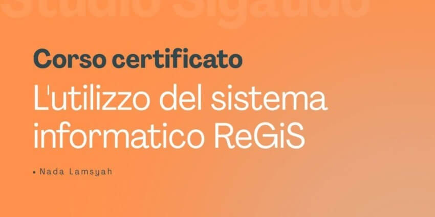 L'utilizzo del sistema informatico ReGiS