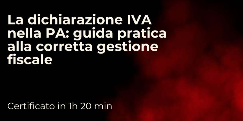 Dichiarazione IVA nella Pubblica Amministrazione