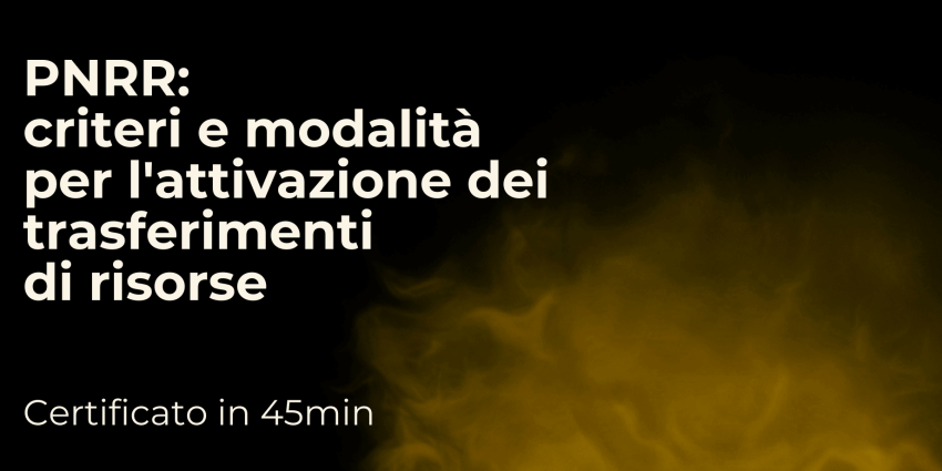 Trasferimenti PNRR