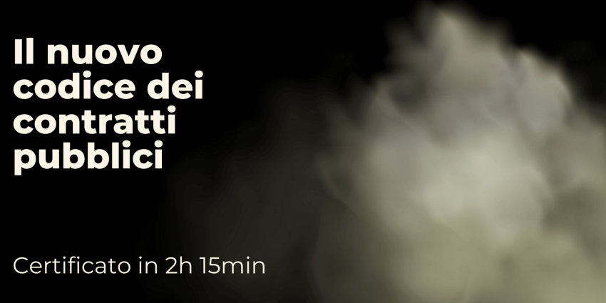 Il nuovo codice dei contratti pubblici