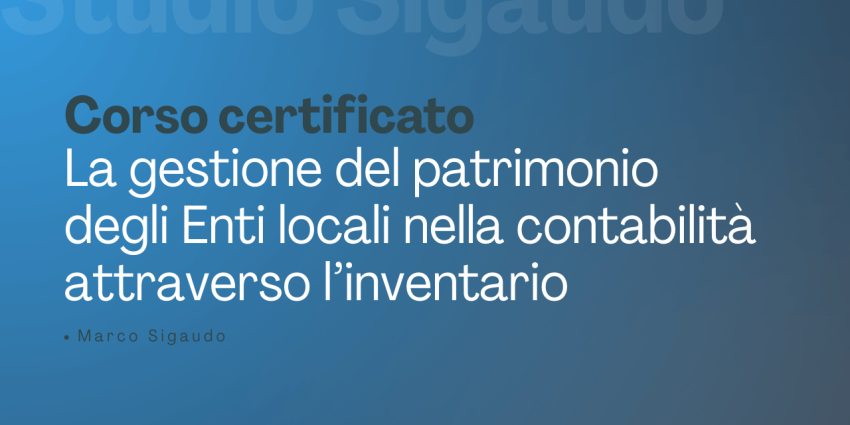 La gestione del patrimonio degli Enti Locali nella contabilità attraverso l'inventario