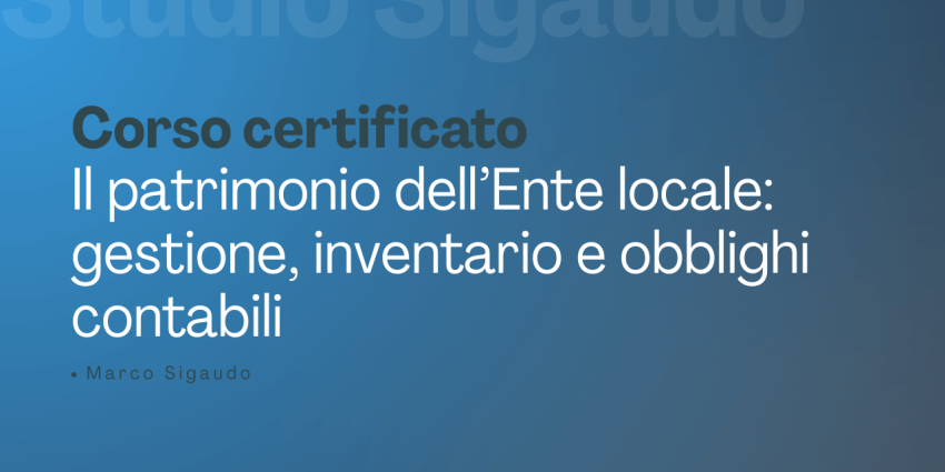 Il patrimonio dell’Ente locale