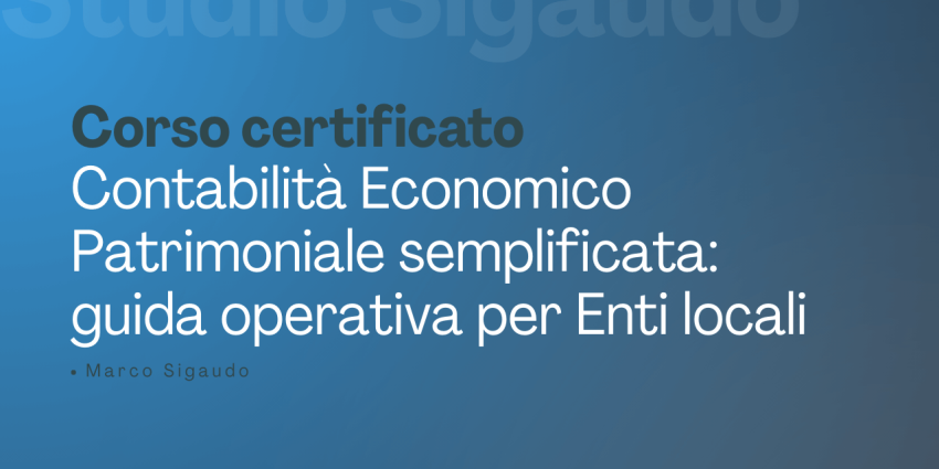 Contabilità Economico Patrimoniale semplificata